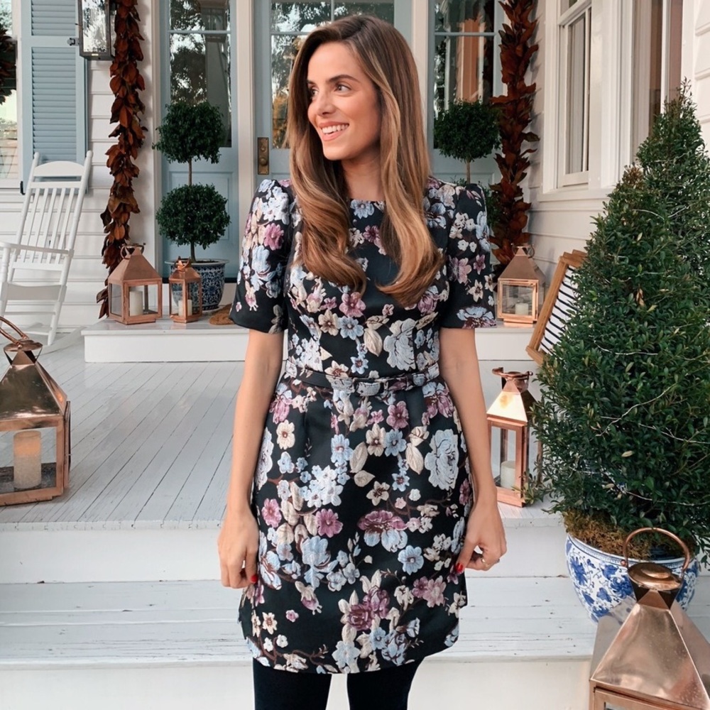 NWT Beautiful Jacquard Dress w Belt